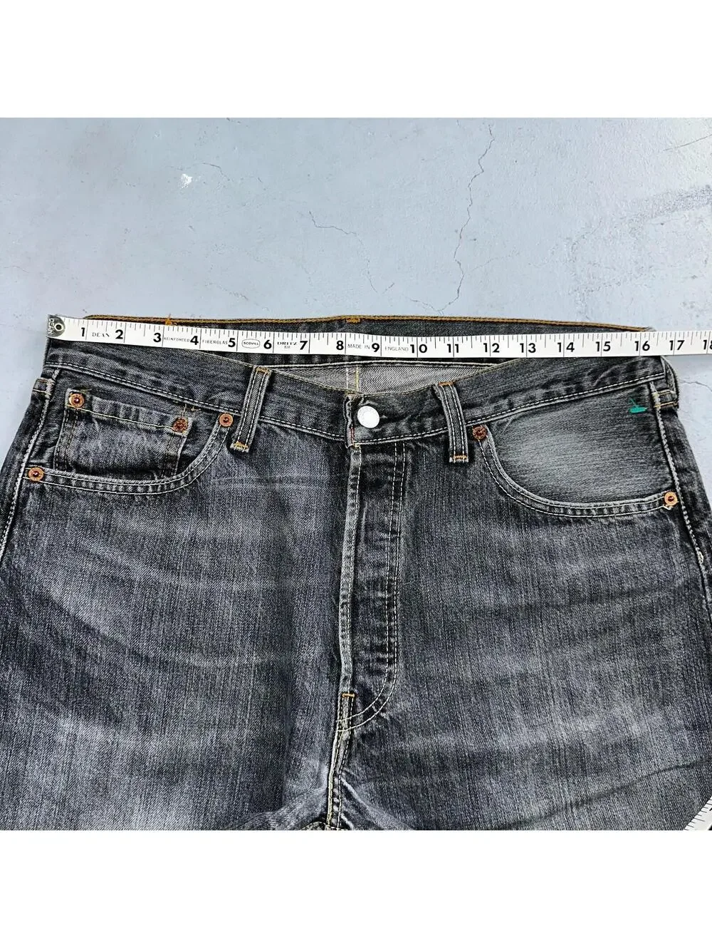Levis 501 Vintage Y2K XX Straight Leg Jeans Black Light Wash 34x34 Act 33x33